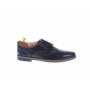 Pantofi barbati casual din piele naturala, culoare bleumarin cu maro - PBDANYBLM